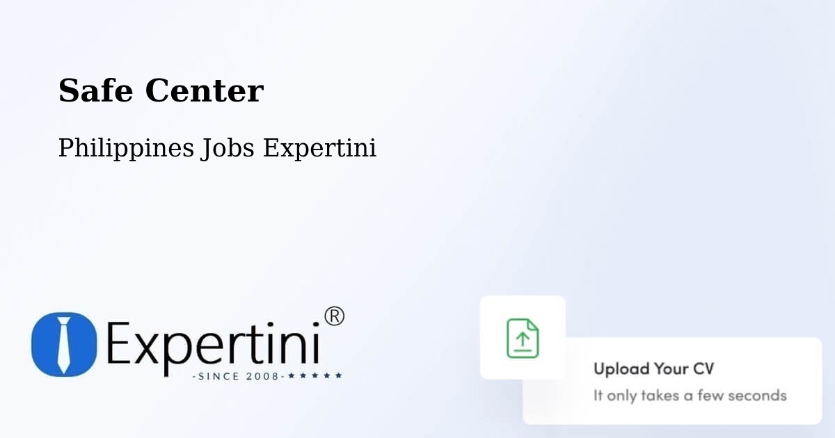 Safety Center – Taloy - Philippines Jobs Expertini